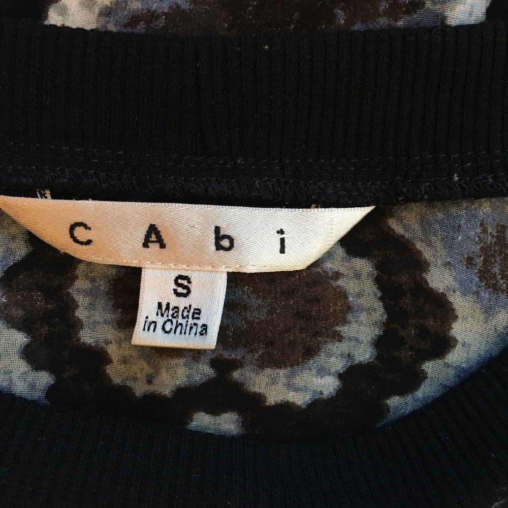 Cabi Sheer Python Print Crew Neck Soft Silk Top - image 8